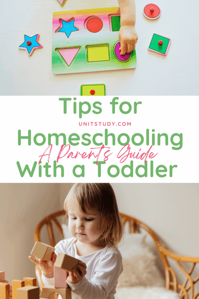 Here are our best tips for homeschooling with a toddler in the mix! Our three children cover a ten year age span, so I know just what it means to try to keep a VERY active toddler busy while the older kids are studying.