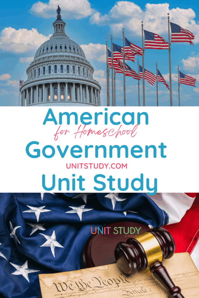 Learn the story of American Government with a homeschool unit study for K-12! The early history of American freedom, the Constitution, voting and more!