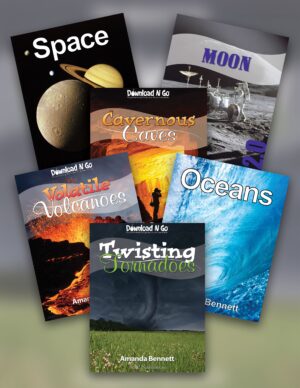This earth science bundle is a homeschool adventure with Space, Moon, Cavernous Caves, Volatile Volcanoes, Oceans and Twisting Tornadoes too!