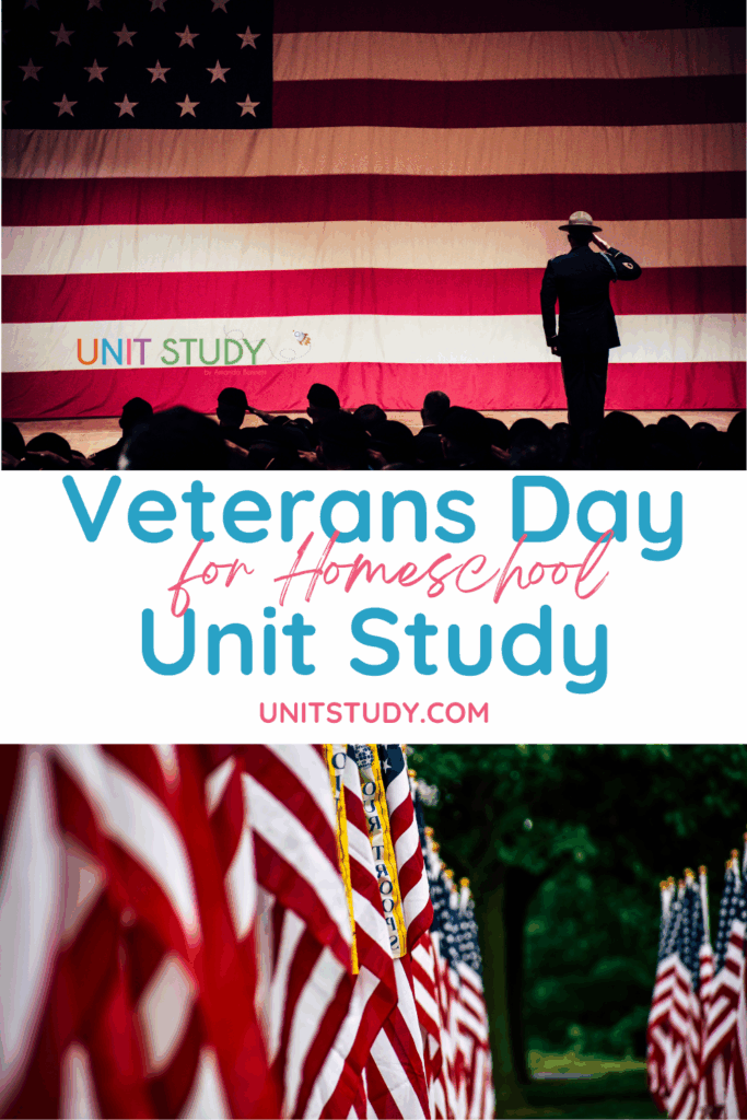 Use this Veterans Day homeschool week-long unit study to become familiar with veterans, their sacrifices and their courage.