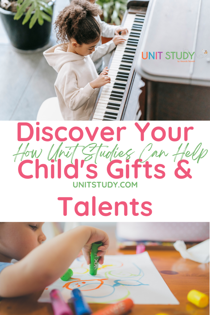 Here is how unit studies can help discover your child's gifts and talents. Unit studies help us to help them discover their own gifts and talents, as they learn about the world while we are right there beside them. 