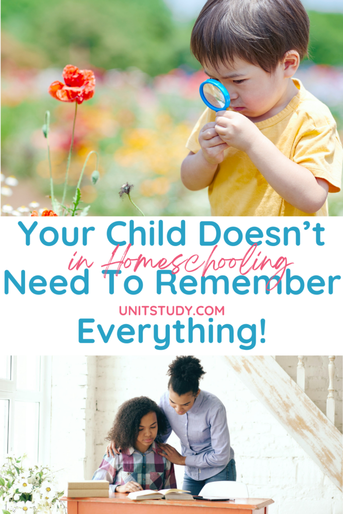 Your child doesn’t need to remember everything! Our job is to give them opportunities to explore the world around them, ask questions, and learn how to find the answers when needed.